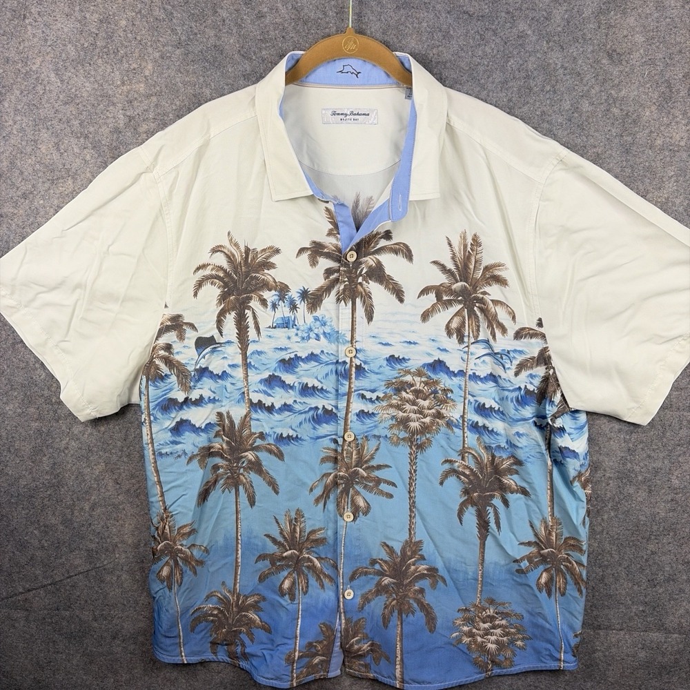 Tommy Bahama Mojito Bay Flora Cres IslandZone® Camp Shirt Men's Size 2XL $138